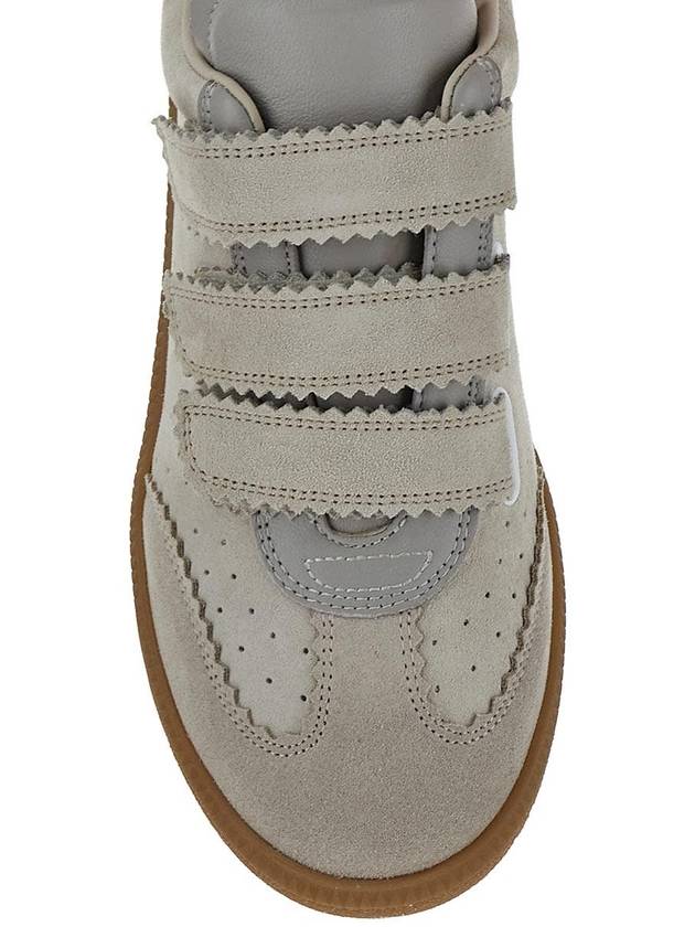 Beth Logo Leather Low Top Sneakers Beige - ISABEL MARANT - BALAAN 4