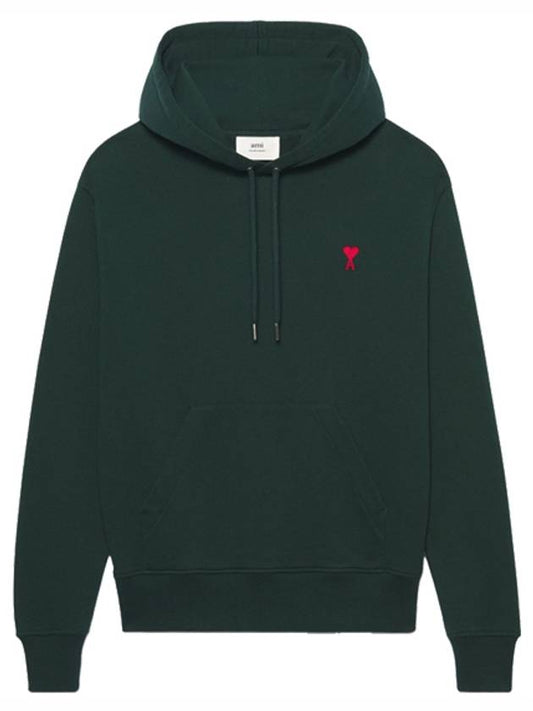 Heart Logo Classic Fit Hood Green - AMI - BALAAN.