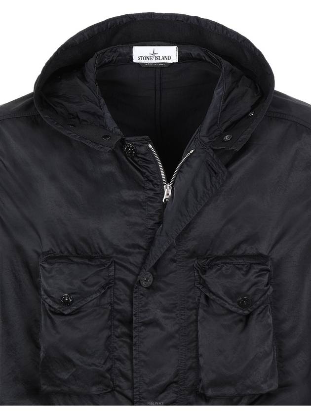 Wappen Patch Nylon Raso TC Hooded Jacket Black - STONE ISLAND - BALAAN 5