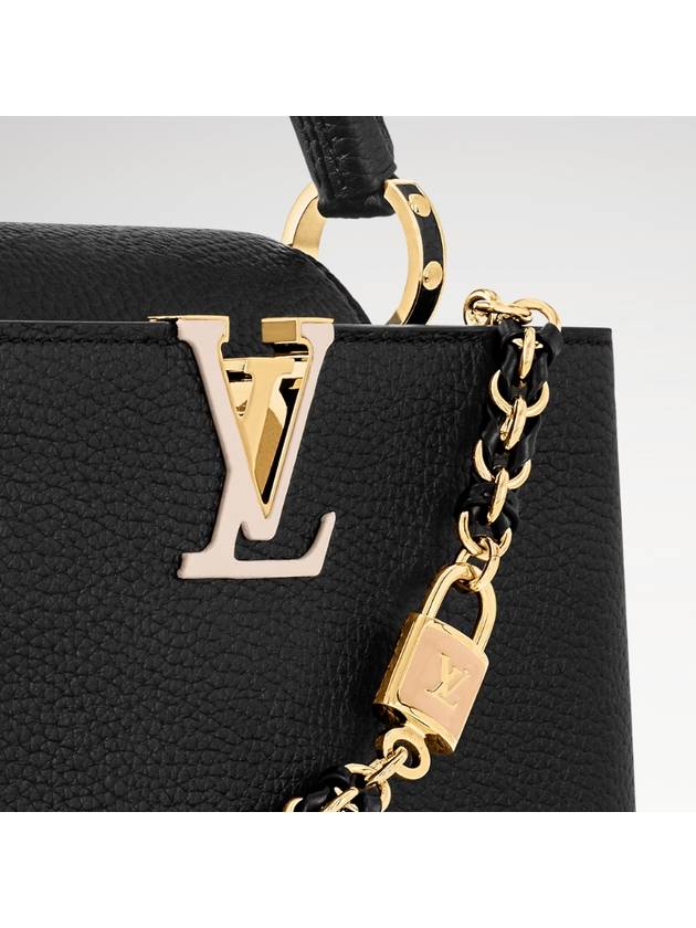 Women s Capucine BB Black Love Lock Chain Tote Bag M23950 - LOUIS VUITTON - BALAAN 5