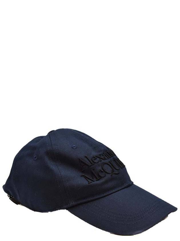 Signature Embroidered Logo Ball Cap Navy - ALEXANDER MCQUEEN - BALAAN 3