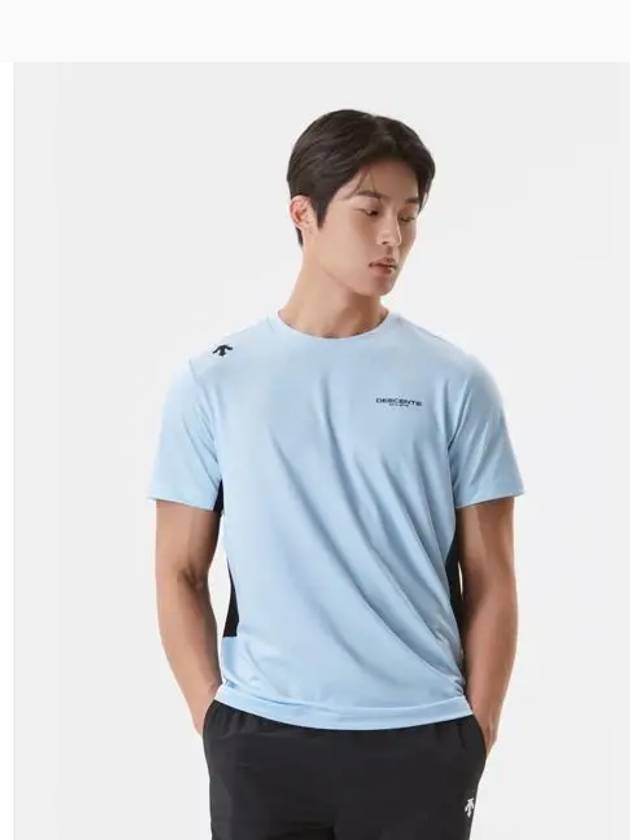 Back graphic short sleeve t shirt sky blue SP321TTS74 - DESCENTE - BALAAN 1