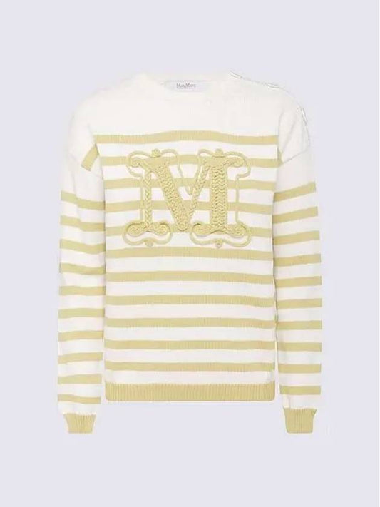 Women's Ragno Striped Knit Top Yellow - MAX MARA - BALAAN 2