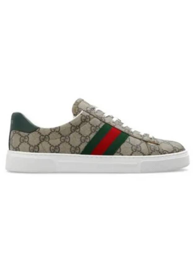 Ace GG Supreme Low Top Sneakers Beige - GUCCI - BALAAN 2