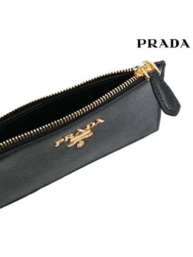 Saffiano Card Wallet Black - PRADA - BALAAN 7