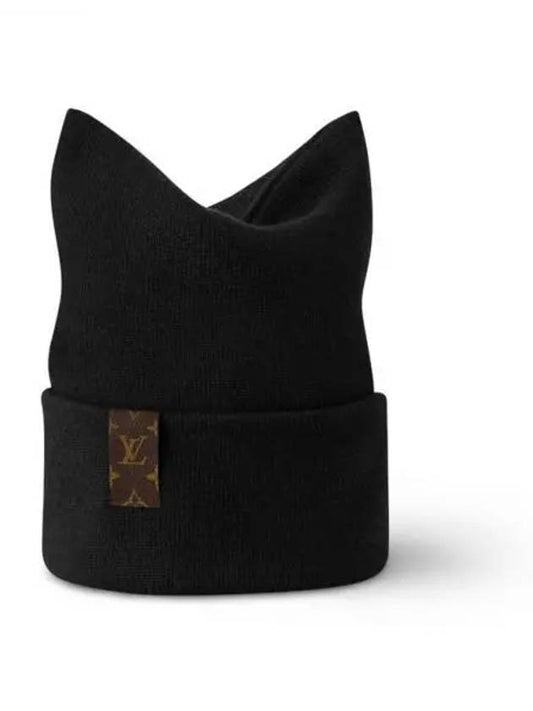 Knit Resille Square Beanie Black - LOUIS VUITTON - BALAAN 2