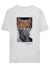 Men's Wolfman Print Short Sleeve T-Shirt White - NEIL BARRETT - BALAAN 2