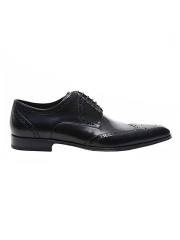 Men's Leather Brogues Black - DOLCE&GABBANA - BALAAN 1