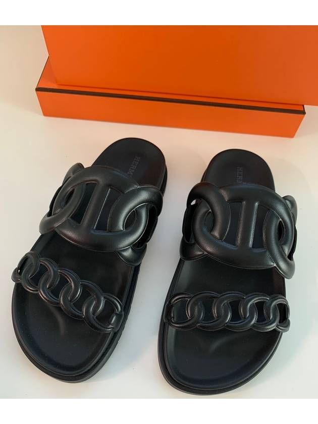 Extra Suede Sandals Noir - HERMES - BALAAN 2