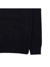 Wappen Patch Half Button Lambswool Knit Top Black - STONE ISLAND - BALAAN 8