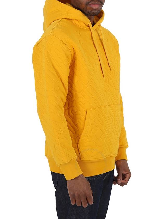 Moschino Men's Yellow All-Over Logo Embroidered Hoodie, Brand Size 44 (US Size 34) - MOSCHINO - BALAAN 3