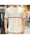 Midweight Jersey Short Sleeve T-Shirt White - THOM BROWNE - BALAAN 3