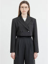 Colin Office Setup Double Button Peak Lapel Crop Short Jacket Black - RAMUSTUDIO - BALAAN 3