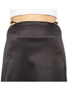 Double Satin Maxi H-Line Skirt Black - GANNI - BALAAN 9