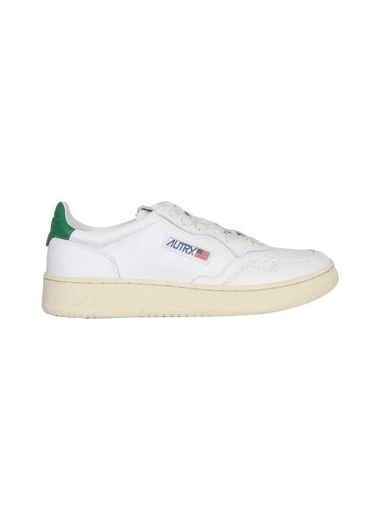 Medalist Green Tab Leather Low Top Sneakers White - AUTRY - BALAAN 1