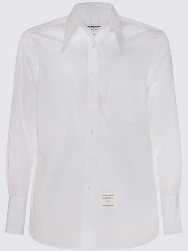 White Cotton Shirt FLL169A03113100 B0560985581 - THOM BROWNE - BALAAN 3