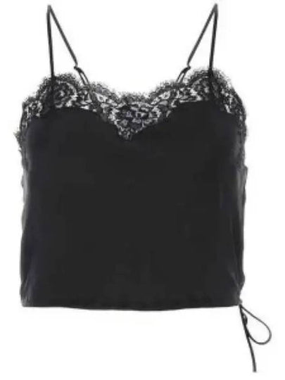 Silk Satin Lingerie Sleeveless Black - SAINT LAURENT - BALAAN 2