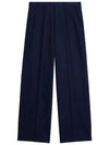 cotton wide pants navy - AMI - BALAAN.