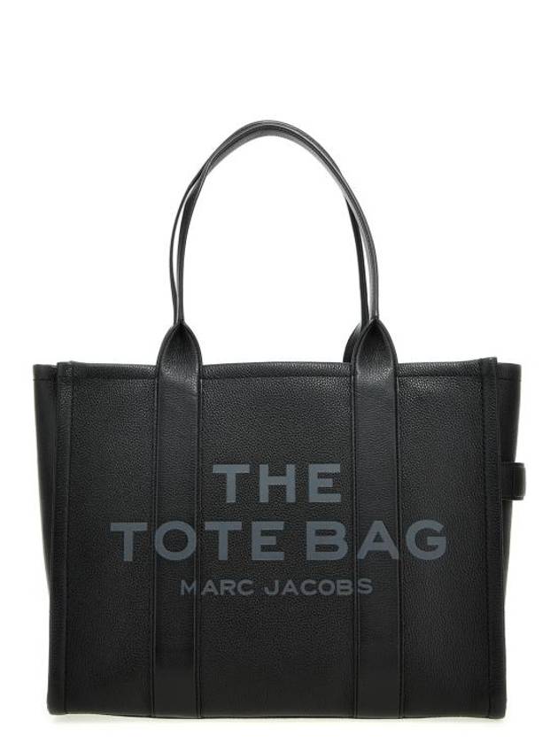 Logo Leather Tote Bag Black - MARC JACOBS - BALAAN 1