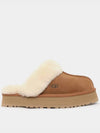 Women's Diskett Fleece Platform Slippers Brown - UGG - BALAAN 3