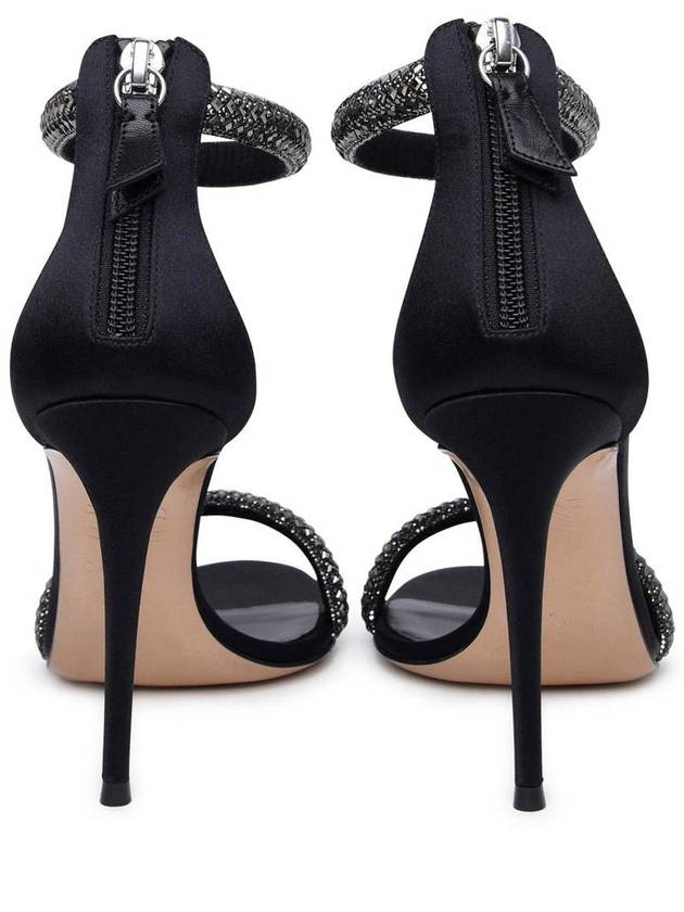 Casadei 'Scarlet Stratosphere' Black Satin Sandals - CASADEI - BALAAN 4