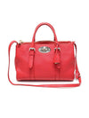 Women s Mulberry HH2840 Hibiscus Red Classic Grain Leather Small Bayswater Double Zip 2WAY gt bag Gangbuk used luxury goods - MULBERRY - BALAAN 2