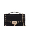 Rockstud Chain Strap Cross Bag Black - VALENTINO - BALAAN 1