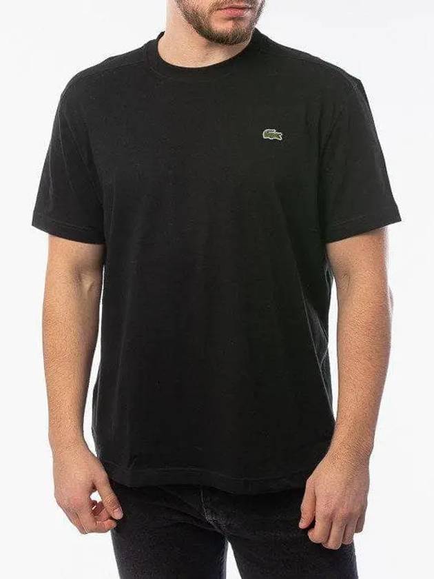 Men's Small Logo Sports Breathable Short Sleeve T-Shirt Black - LACOSTE - BALAAN 2