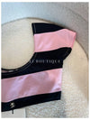 Coco Beach CC Swimsuit Top Black Pink Short Sleeve P76188 - CHANEL - BALAAN 7