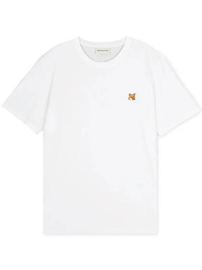 Fox Head Patch Classic Short Sleeve T-Shirt White - MAISON KITSUNE - BALAAN 2