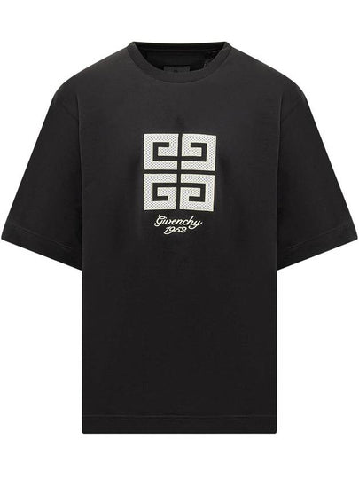 4G Logo Cotton Short Sleeve T-Shirt Black - GIVENCHY - BALAAN 2