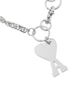 Logo Charm Chain Keyring Silver - AMI - BALAAN 5