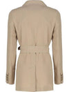 Fleur Flap Pocket Twist Detail Silk Jacket Beige - MAX MARA - BALAAN 3