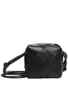 Cassette Intrecciato Mini Shoulder Bag Black - BOTTEGA VENETA - BALAAN 4