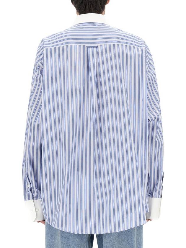 MM6 Long Sleeve Shirt S52DT0011 S78146001F AZURE - MAISON MARGIELA - BALAAN 4