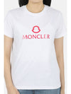 Monclair Women s Logo Round Neck Short Sleeve White 8C00006 809CR 001 - MONCLER - BALAAN 2