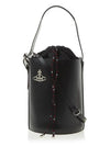 Drawstring Buckle Leather Bucket Bag Black - VIVIENNE WESTWOOD - BALAAN 2