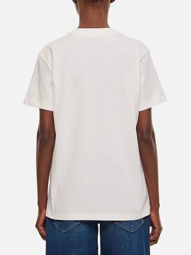 Lettering embroidery logo short sleeve t shirt white 8C00006 829HP 037 - MONCLER - BALAAN 3