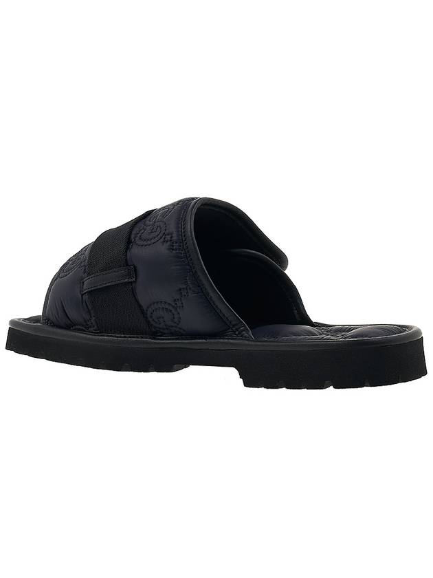 Nylon Quilted Sandals Black - GUCCI - BALAAN 4