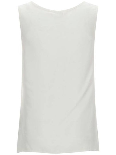 White Tank Top With Plunging U Neckline In Polyamide Woman - P.A.R.O.S.H. - BALAAN 2