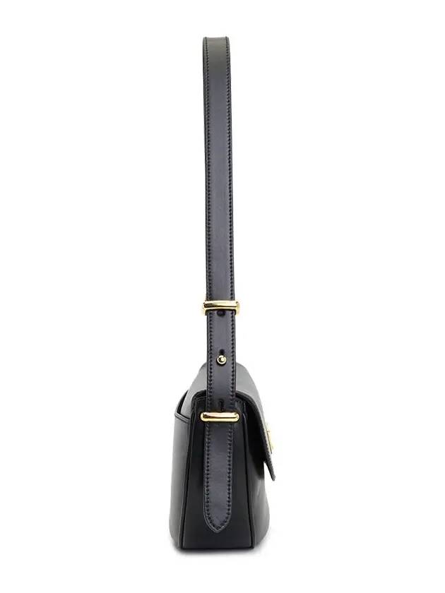 Arque Leather Shoulder Bag Black - PRADA - BALAAN 6