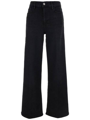 Black High Waist Palazzo Jeans In Denim Woman - FRAME - BALAAN 1