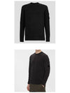 Men's Ribbed Lens Wappen Knit Top Black - CP COMPANY - BALAAN 6