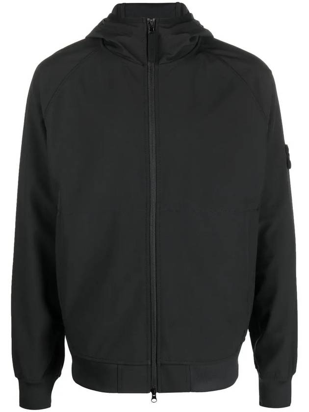 Soft Shell R Technology Nylon Hood Jacket Black - STONE ISLAND - BALAAN 3