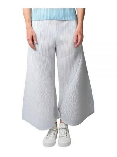 Women's Pleats Wide Pants Ice White - ISSEY MIYAKE - BALAAN 2