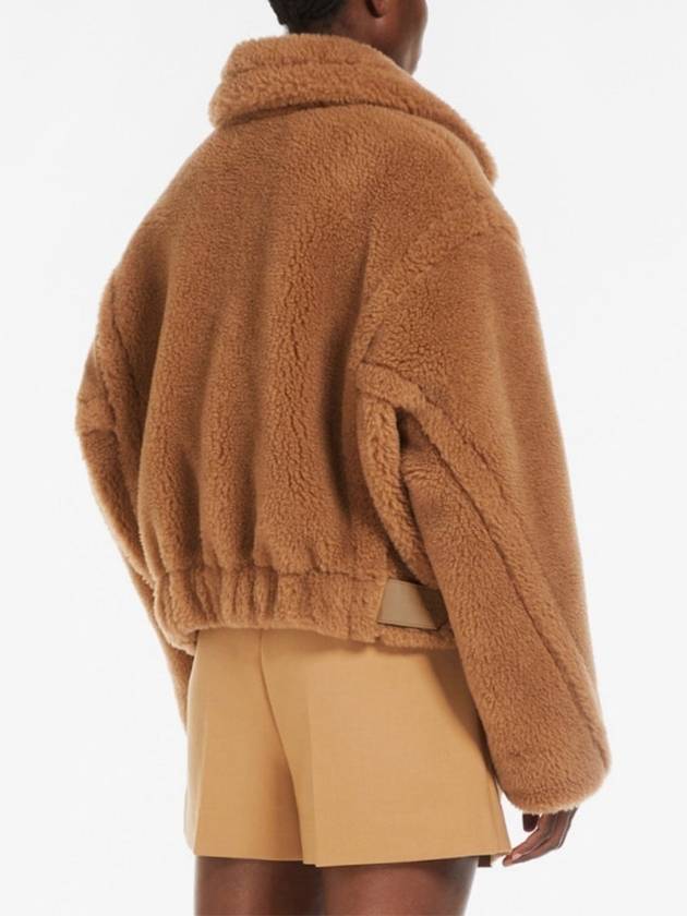 Gardone Crop Teddy Jacket Camel - MAX MARA - BALAAN 4