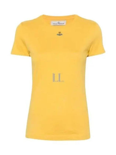 Embroided ORB Peru Short Sleeve T-Shirt Yellow - VIVIENNE WESTWOOD - BALAAN 2