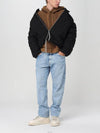 Back Logo Quilted Zip-Up Padding Black - ACNE STUDIOS - BALAAN 6