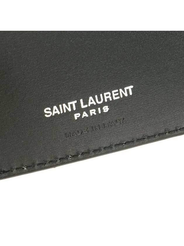 Monogram Money Clip Half Wallet Black - SAINT LAURENT - BALAAN 9