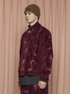 velor corduroy blouson zip-up jacket burgundy - UNALLOYED - BALAAN 3